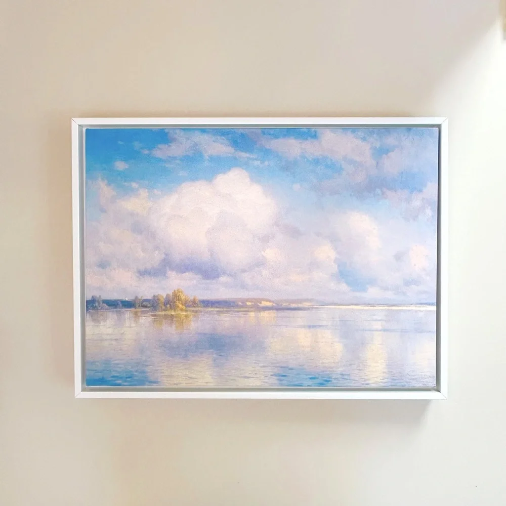 NWT Brand new scenery oil painting prints with premium white frame